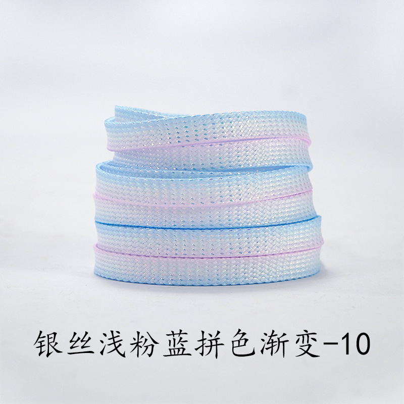 Fil argenté dégradé rose clair bleu-10
