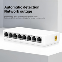Tshield Switch Gigabit de 8 Puertos y 1000Mbps, RJ45, de Escritorio, Sin Administración, Plug & Play, Hub de Seguridad para Redes LAN Domésticas y de Oficina