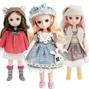 Muñecas pequeñas Bjd de 22Cm para niñas, ropa de moda, traje de princesa, articulaciones de maquillaje, accesorios de bebé Reborn móviles, juguete para niñas, 1/8 - Product Image 2