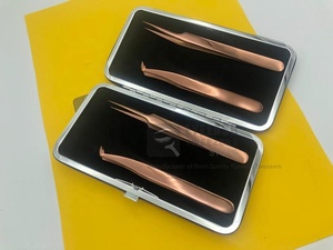 แหนบต่อขนตาปลอมพลาสม่าสแตนเลสทนทานพร้อมปลายแหลมที่จับแข็งแรงโลโก้ออกแบบได้ตามต้องการ - Product Image 3