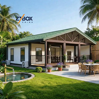 ZYBOX Maison préfabriquée en conteneur en bois de 30 pieds avec une chambre, maisons préfabriquées de luxe en conteneurs extensibles de 40 pieds avec 4 chambres
