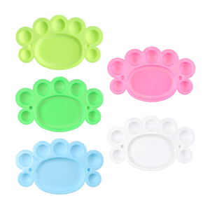 Commercio all'ingrosso di plastica piedini colore piatto di miscelazione forniture artistiche pittura a olio 8 fori tavolozza di vernice - Product Image 1