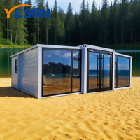 Module de luxe hivernalisé pliable 20 pieds, maison conteneur préfabriquée 40 pieds avec cuisine, extensible, isolée, pour appartement avec chambre