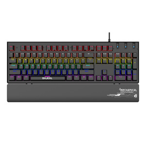 คีย์บอร์ดเกมมิ่งแบบมีสาย BAJEAL 104 ปุ่ม RGB Backlit ขนาดเต็ม ป้องกันการกดผิดพลาด ตั้งโปรแกรมได้ - Product Image 1