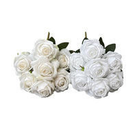 Roses en velours de soie de luxe, promotion, fleurs artificielles légères faites à la main, pour la remise des diplômes, Pâques, Noël, la Saint-Valentin