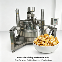 Ligne de production industrielle de pop-corn, machine automatique pour la fabrication de pop-corn au caramel et au beurre salé