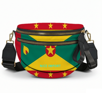 Sac à bandoulière léger pour femme avec fermeture éclair, motif drapeau du Ghana, sac de loisirs patriotique