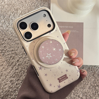 Coque de téléphone Gravel Stars compatible avec iPhone 18 Pro Max 17 16, support magnétique doré, série coréenne 14, coque rigide 15
