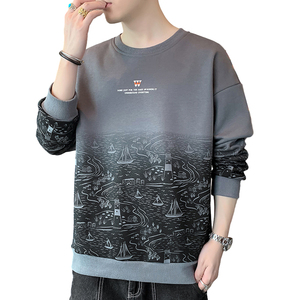 Camisetas de manga larga 2025 para hombre, suéter holgado de primavera y otoño, estilo informal, cuello redondo, ropa informal para hombre, camiseta interior - Product Image 1