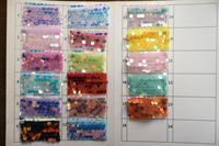 Offre Spéciale 5mm paillettes tissu chaud Orange couleur broderie tissu scintillant paillettes dégradé paillettes tissu pour robe de soirée