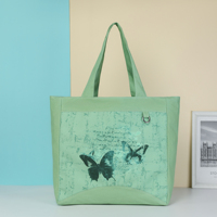Sac fourre-tout décontracté en toile de coton avec impression personnalisée, réutilisable pour les femmes, pour les sorties quotidiennes, la plage et le shopping