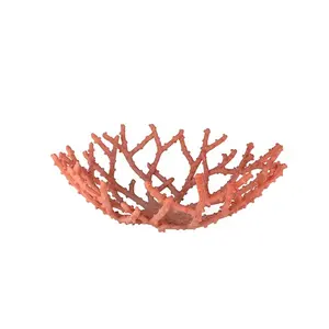 Wholesale resin artificial coral tray ocean decorative for home