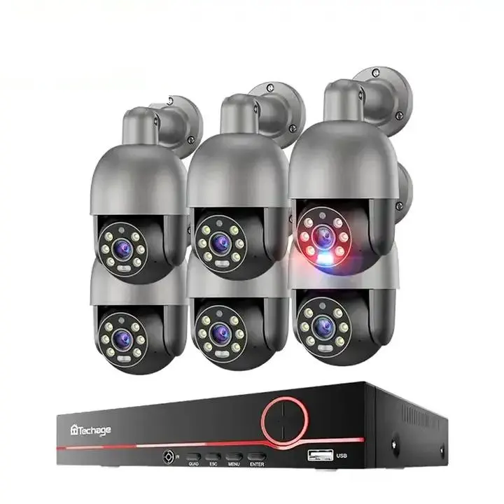 Автоматическая вращающаяся камера видеонаблюдения большого радиуса действия IP66 водонепроницаемая/погодозащищенная камера 4K PTZ комплект камер видеонаблюдения