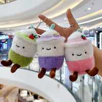 Porte-clés Boba en peluche, 13cm, pour thé au lait, thé, café, peluche, 13cm