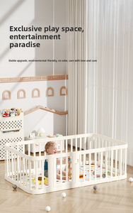 Grand parc de jeu pliable pour bébé avec barrière de sécurité et tapis de jeu, aire de jeux portable intérieure et extérieure pour tout-petits - Product Image 5