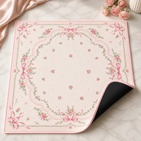 Alas Permainan Berbahan Lumpur Diatom 33 inci*33 inci, Seri MAT Khusus untuk Permainan Mahjong & Poker Amerika, Tersedia dalam Stok