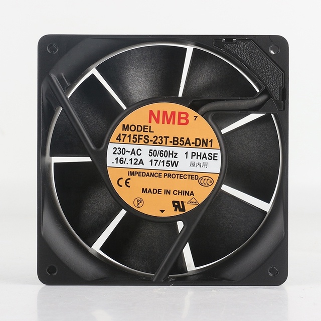 New Original NMB 200V 220V 240V AC230V 17/15W DC EC 12038 120X120X38MM 12CM Cabinet Reverse Blade M4715FS-23T-5A-DN1 Cooling Fan