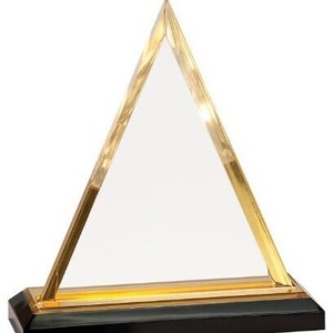 Tùy chỉnh cao quý thiết kế mới UV in logo tùy chỉnh pha lê giải thưởng K9 Vòng tròn pha lê với hình tam giác. - Product Image 3