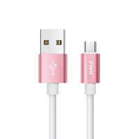 Câble de charge rapide USB A vers Micro USB 2.4A, cordon de synchronisation de données, boîtier en alliage d'aluminium, fil TPE pour smartphone
