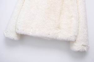 ZATRHMBM <span class=keywords><strong>Cappotto</strong></span> da Donna 2024 Nuova Moda Effetto <span class=keywords><strong>Pelliccia</strong></span> Sintetica Revers Retrò Manica Lunga Casual Caldo <span class=keywords><strong>Cappotto</strong></span> Femminile - Product Image 6