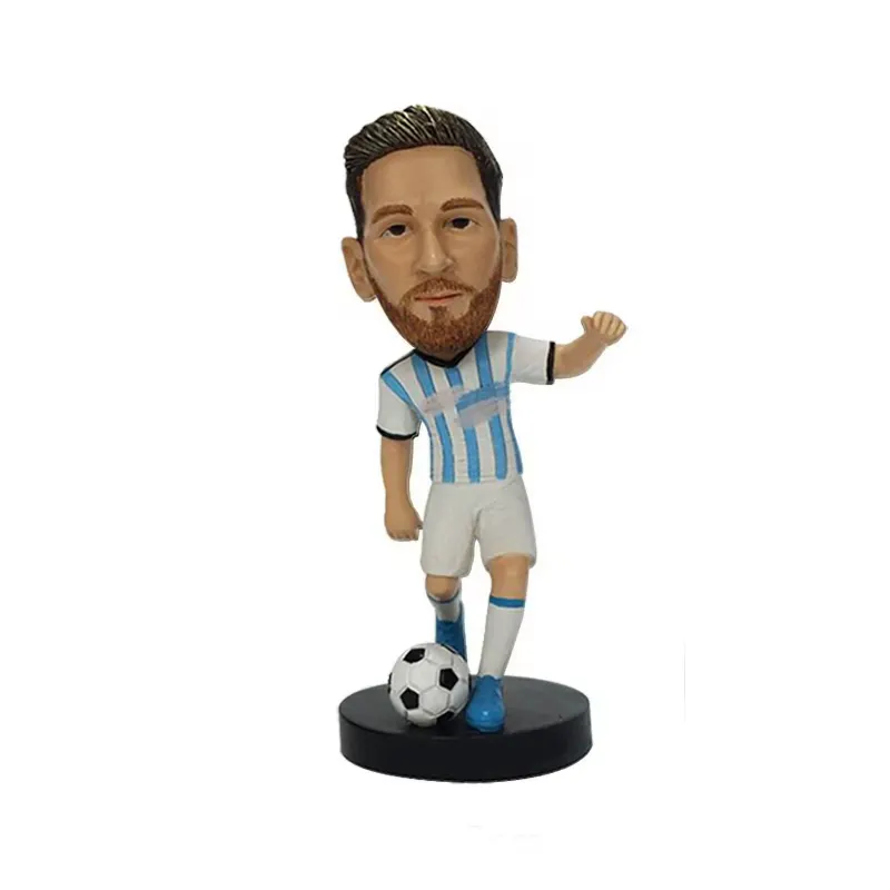 custom resin bobble head Football Bobbleheads Doll Figurines car Decor resin OEM figure bobbhehead Suppliers