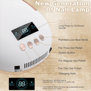 2024 Nieuwe Kuur Alle Gel Professionele Led <span class=keywords><strong>UV</strong></span>-<span class=keywords><strong>Lamp</strong></span> Grote Ruimte 15000Mah Batterij Verstelbare Uithardende Niveau Manicure Nageluitrusting - Product Image 3