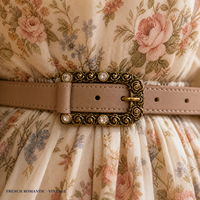 Boucle de ceinture vintage en forme de D pour femme, boucle à ardillon sculptée en or antique, motif floral victorien, ceinture de taille OEM