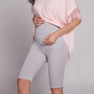 Прямая поставка, Одежда для беременных до колена, леггинсы из модала для беременных женщин