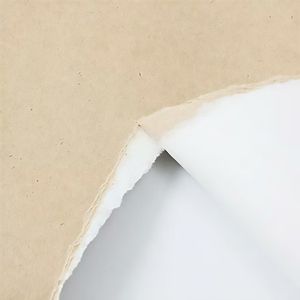 Carton d'art simple face blanc couché, dos brun, écologique, 230-500g, résistant à l'humidité, pâte de bois vierge, emballage cadeau, produits chimiques - Product Image 2