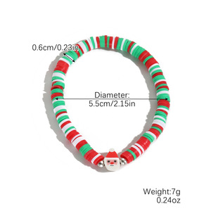 New Arrival Christmas Gift Gold Plated Alloy Bracelet Santa Pendant Pearl Crystal Beaded <strong>Chain</strong> Charm Bracelet - Product Image 5