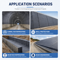 Géomembrane texturée en PEHD pour étanchéité de tunnels et métros, barrière anti-infiltration, résistante aux UV pour piscines, garantie 5 ans GBW