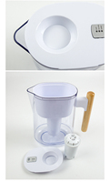 Carafe filtrante anti-calcaire, purificateur d'eau du robinet, cartouche filtrante composite multicouche à résine échangeuse d'ions, haute teneur en TDS 0