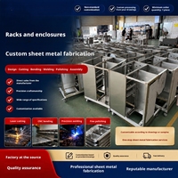 Châssis de rack d'équipement, tôlerie, personnalisation de cabinet, découpe laser, pliage, soudage