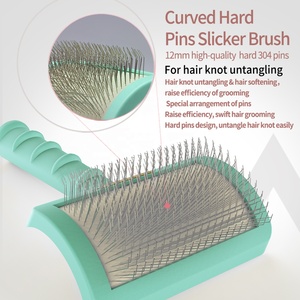 Baoli Professional <strong>Detangling</strong> Slicker <strong>Brush</strong> 12mm Cat Dog Grooming Rake Retriever <strong>Brush</strong> Slicker <strong>Brush</strong> Remove Tangles - Product Image 2