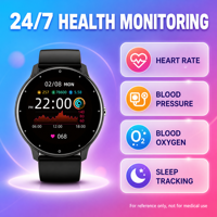 Reloj Inteligente con Pantalla Táctil HD de 1.28 Pulgadas, Monitor de Ritmo Cardíaco, Monitor de Presión Arterial, IP67, Reloj Inteligente con Llamadas