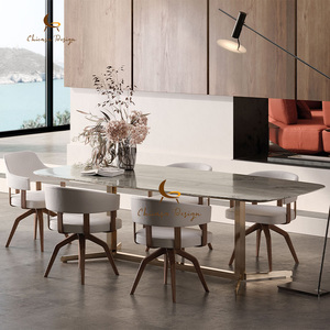 High-quality Furniture Custom Factory Living Room <b>Dining</b> Wooden Tripod Swivel OEM/ODM Fabric Leather <b>Armchair</b> - Product Image 1