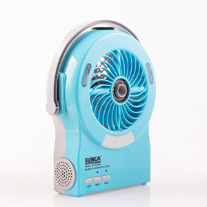 SUNCA <b>Mini</b> Mist Fan With Light 7W Battery Powered <b>Table</b> Fan For Desk Use - Product Image 1