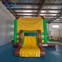 Ensemble gonflable combiné sur le thème de l'aventure cowboy Funcity, toboggan en forme de cactus, château gonflable pour enfants, maison de rebond