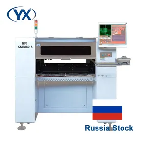 Stock en Rusia, línea de producción SMT, PCB automático, LED de alta precisión, último equipo con máquina de selección y colocación de cámara