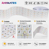 Feuille de rétroéclairage LED flexible DC24V 2835 pour comptoir en onyx, marbre, pierre, rouleau de 10M