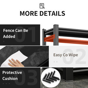 Rayonnage de stockage en gros d'usine de vente chaude sur <span class=keywords><strong>amazon</strong></span> et racks d'entrepôt mental noir - Product Image 4