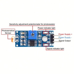 Módulo de Sensor Fotosensible de 3 Pines, 3.3V-5V, Fotorresistor, Módulo de Detección de Luz, Resistencia Fotoeléctrica para Arduino - Product Image 6