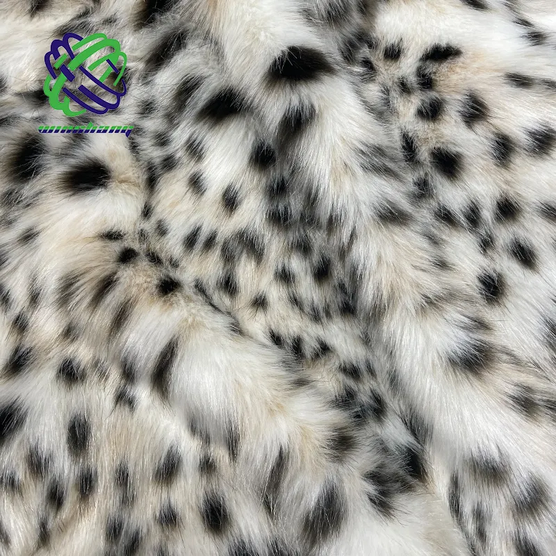 Luxo vendas quentes próprio moinho produzir atacado lince gato artificial longo pilha raposa plush faux fur tecidos