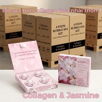 Kit de Pédicure Moussante 4-en-1 au Collagène et Jasmin de Luxe pour Salons, Faible MOQ, Fournitures en Gros, Traitement Exfoliant pour les Pieds, En Stock