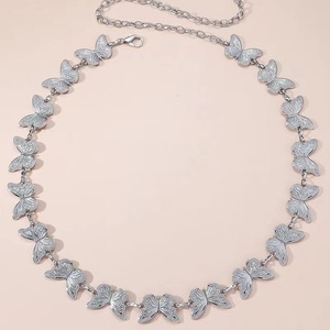 Butterfly <b>Waist</b> <b>Chain</b> Zinc Alloy Women's Party Holiday Gift White K Color Single Layer Body <b>Chain</b> - Product Image 1