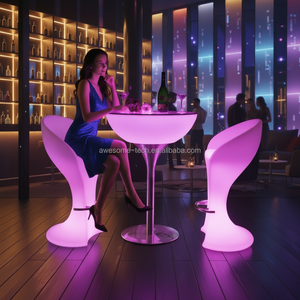 Mesas de Cóctel Iluminadas de Alta Gama del Fabricante, Mesa de Café con Carga USB para Terrazas Exteriores, Hoteles, Parques y Sótanos - Product Image 2
