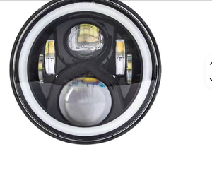 7 Inch Ronde Led Koplamp Hi-<span class=keywords><strong>Lo</strong></span> Straal 60W Halo Ring Amber Engel Oog Voor Jeep Harley Touring Electra Street Glide Yamaha - Product Image 5