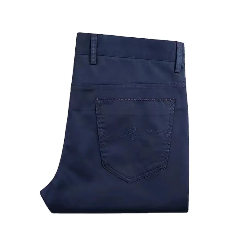 Clearance Sale of Overstock High quality dark blue fabric very good men's casual pants chinos