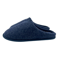 Chaussons confortables pour hommes à enfiler avec dessus en feutre Doublure en tissu écossais doux Style col en V élastique Chaussons d'hiver