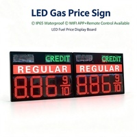 Panneau d'affichage LED programmable pour prix de carburant USA 8.889/10 CASH$CREDIT – Affichage personnalisé des prix de carburant